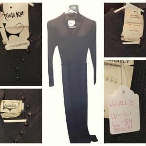 70's Dead Stock Aristo Kat long sweater dress